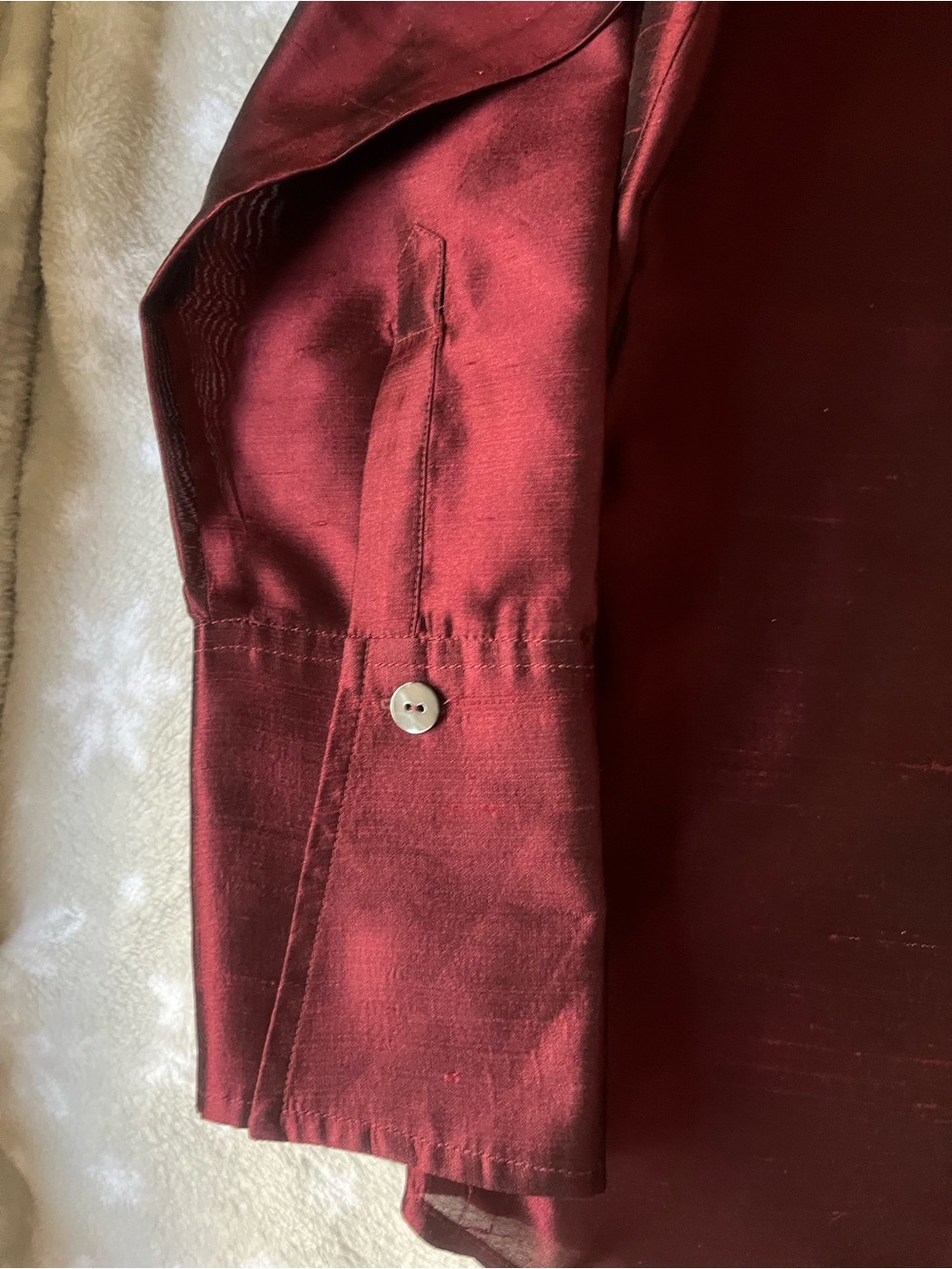 Dana Buchman Deep Burgundy Silk Blouse - Picture 4 of 6